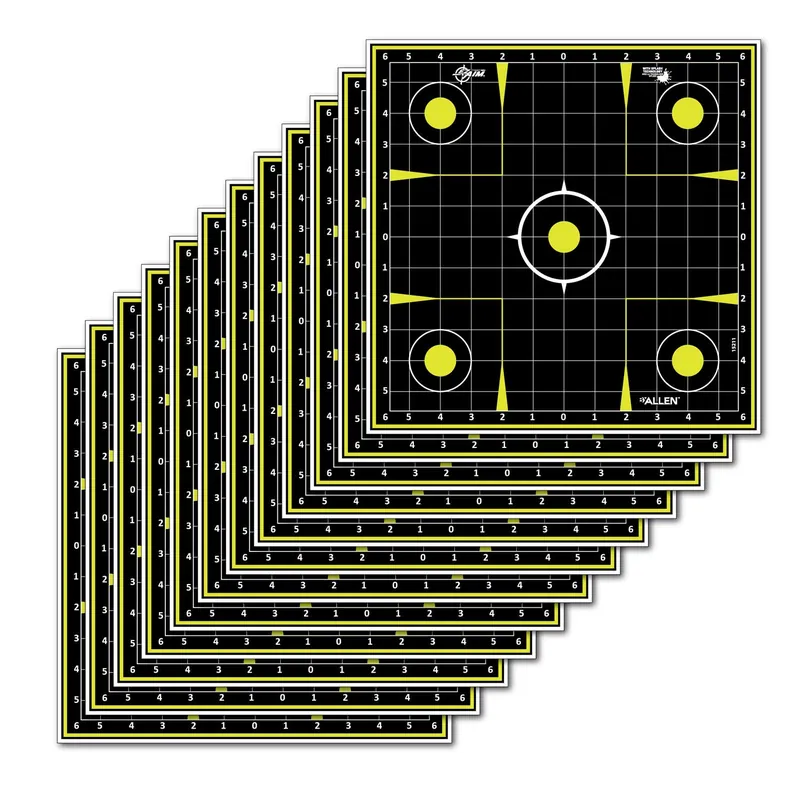 EZ-Aim Splash Sight-In Grid Paper 12"x12" Black/Yellow 12 Sheets Per Pack
