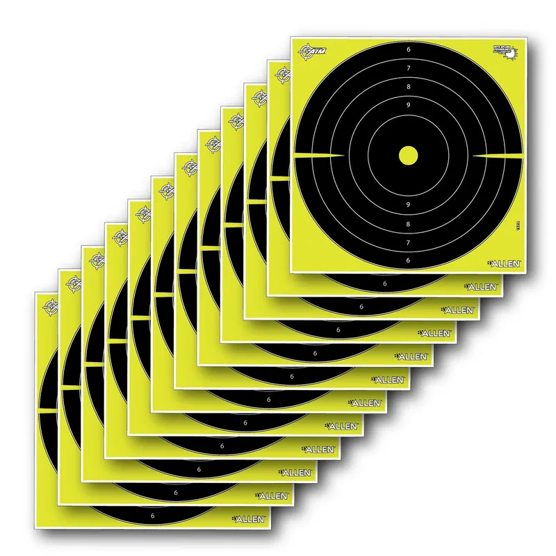 EZ-Aim Splash 12" Bullseye Paper Hanging Black/Yellow 12 PK