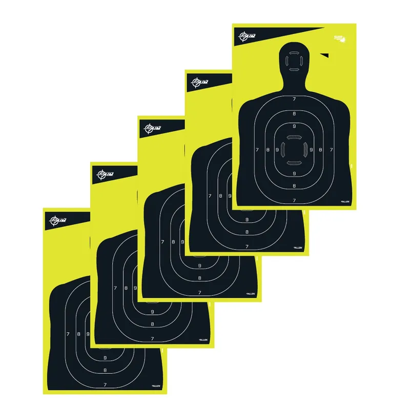 EZ-Aim Splash Silhouette Paper Hanging 12" x 18" Black/Yellow 5 Pack