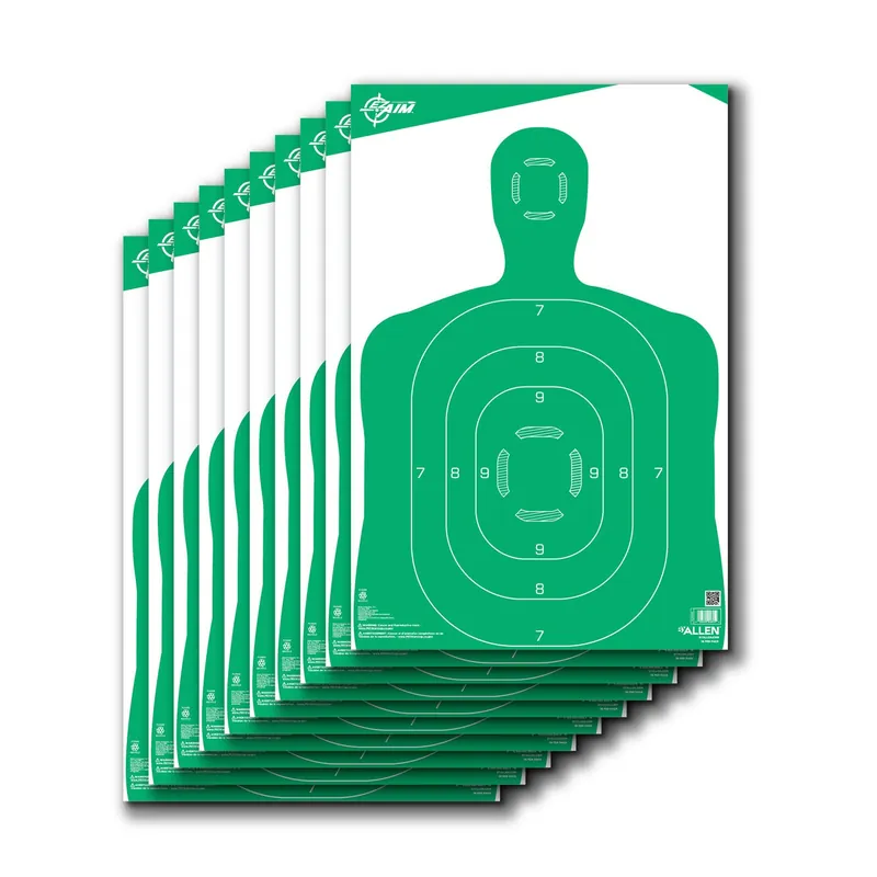 EZ-Aim Silhouette Paper Hanging 12" x 18" Green/White 10 Pk