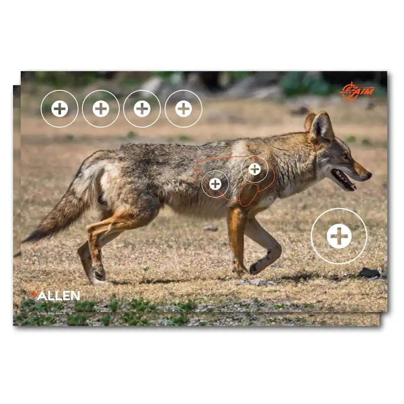 EZ-Aim Four Color Coyote Paper Hanging 23" x 35" Multi-Color 2 Per Pkg