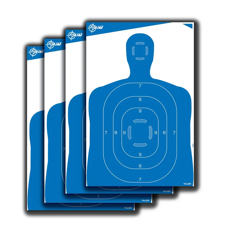 EZ-Aim Silhouette Paper Hanging 23" x 35" Blue/White 4 Per Pkg