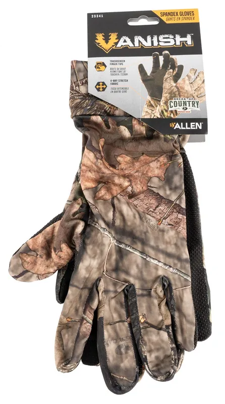 Vanish Hunting Gloves Mossy Oak Break-Up Country Touchscreen Spandex OSFA