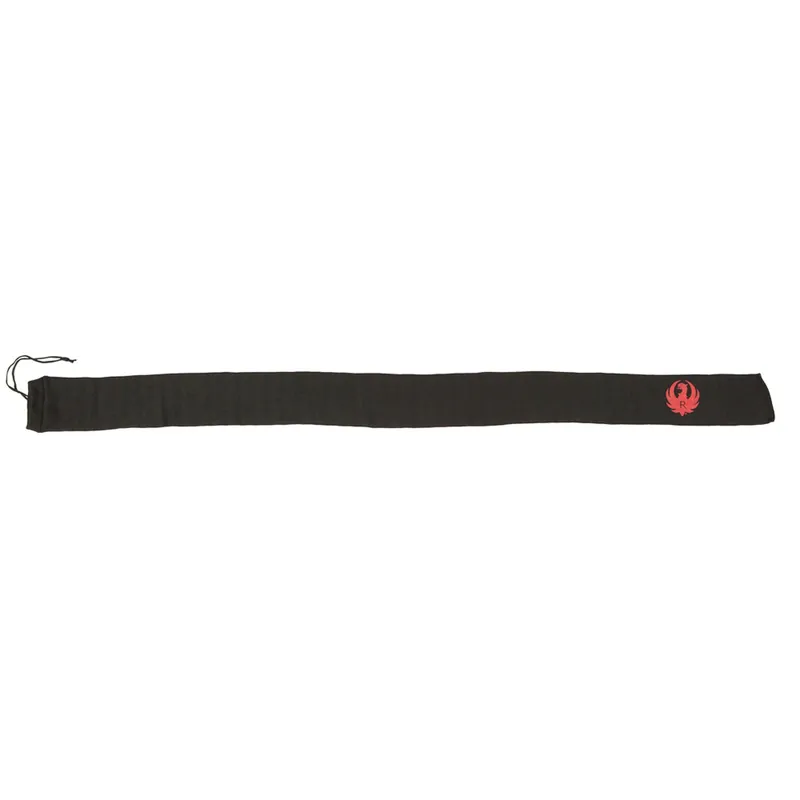 Ruger Gun Sock Black Knit with Silkscreened Ruger Logo for 52 Rifle