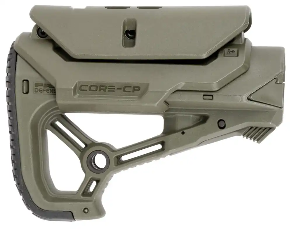 FAB Defense GL-Core CP Buttstock Adjustable Cheekrest OD Green Synthetic for AR-15, M4