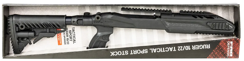 FAB Defense M4 Buttstock Collapsible Left Side Folding Matte Black Synthetic for Ruger 10/22