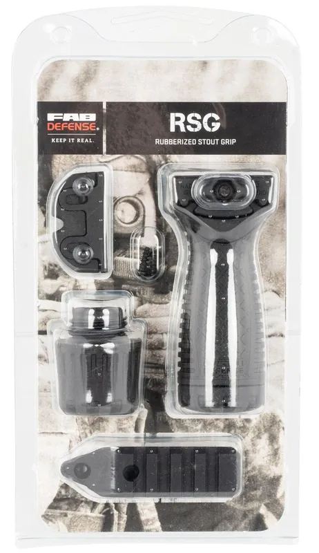 FAB Defense RSG Stout Grip Ribbed Black Polymer