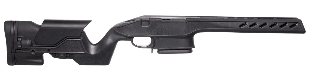 Archangel Precision Elite Stock Black Synthetic Fixed with Adjustable Cheek Riser for Remington 700 Short Action Includes Mag