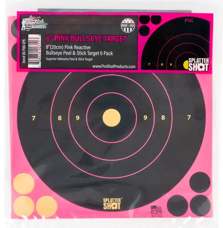 Pro-Shot SplatterShot Self-Adhesive Paper Multi Color 8" Bullseye Includes Pasters 6 Pack