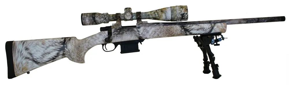 Howa M1500 Mini Action 7.62x39mm Rifle 5+1 Rd 20" Threaded Barrel Overall Full Dip Yote Finish & Synthetic Stock Scope HMA70722FY