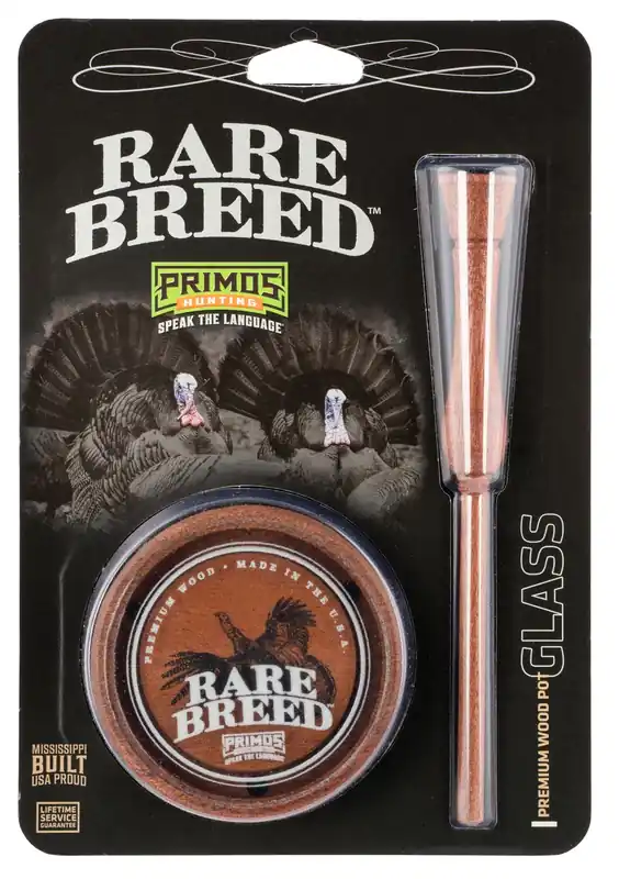 Primos Rare Breed Friction Call Attracts Turkeys Natural Glass/Wood