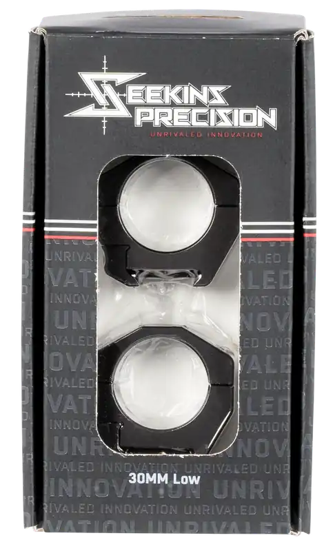 Seekins Precision 0010620002 Scope Ring Set For Rifle Picatinny Rail Low 30mm Tube Matte Black Anodized Aluminum