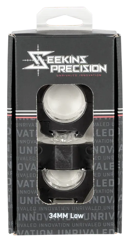 Seekins Precision 0010630002 Scope Ring Set For Rifle Picatinny Rail Low 34mm Tube Matte Black Anodized Aluminum