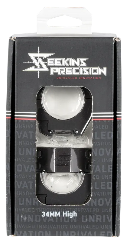 Seekins Precision 0010630006 Scope Ring Set For Rifle Picatinny Rail High 34mm Tube Matte Black Anodized Aluminum