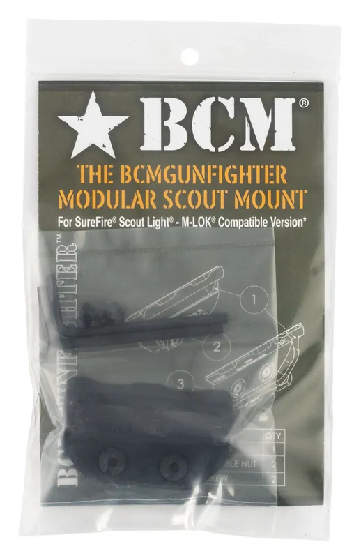BCMGunfighter Modular Mount Fits Surefire Scout Lights M-LOK Black Aluminum