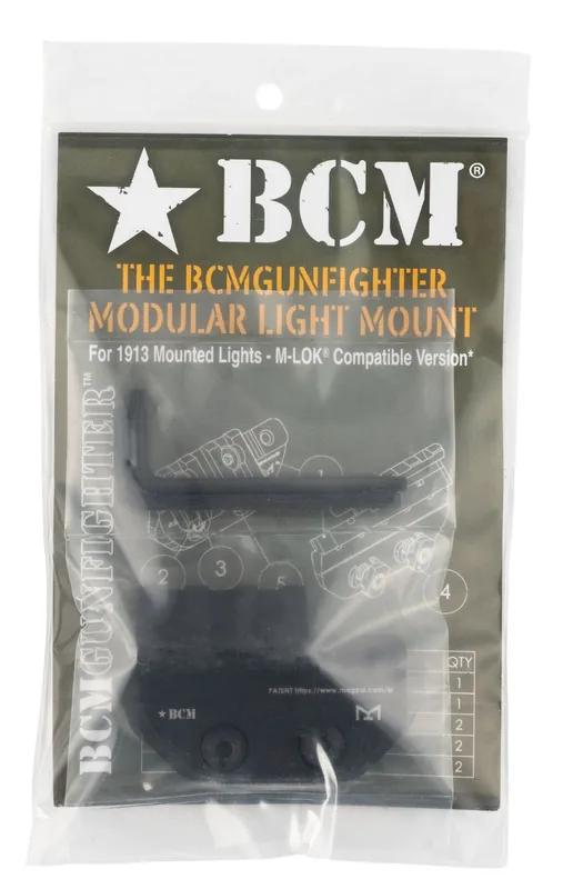 BCMGunfighter Modular Mount Fits Surefire Scout Lights 1913 Picatinny Rail/M-LOK Black Aluminum