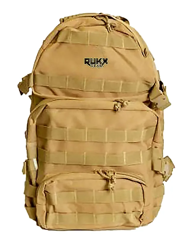 Rukx Gear Tactical 3 Day Water Resistant Tan 600D Polyester