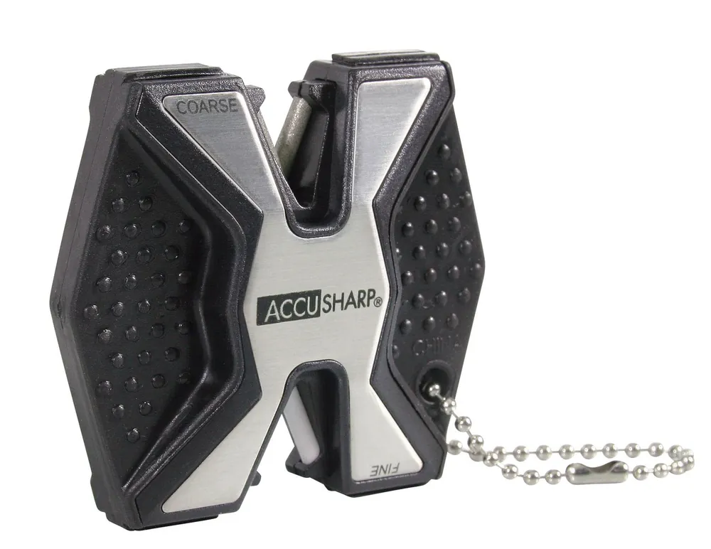 AccuSharp Diamond Pro 2-Step Hand Held Fine/Coarse Diamond, Ceramic Sharpener Black/White Aluminum