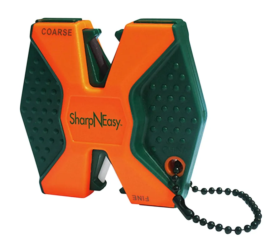 AccuSharp SharpNEasy 2-Step Fine/Coarse Ceramic Sharpener Plastic Handle Black/Orange