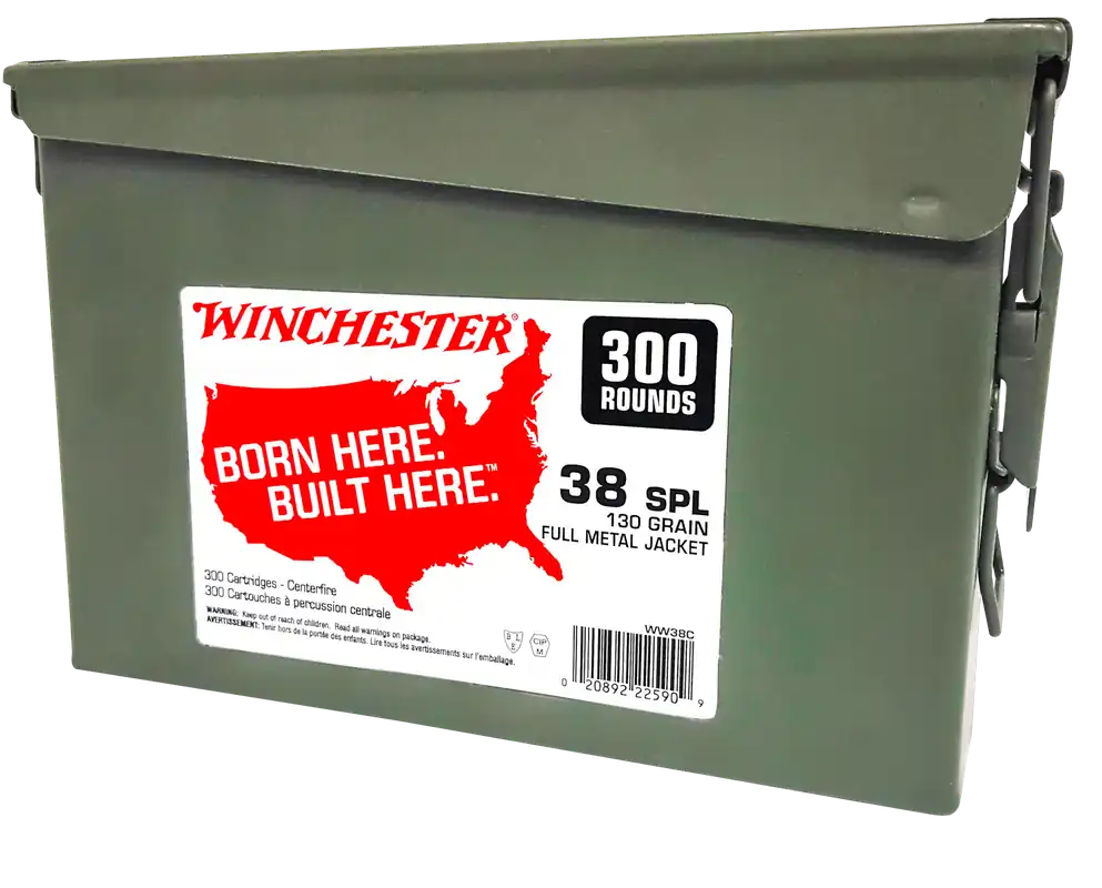 Winchester Ammo 38 Special 130gr FMJ 300rd Box