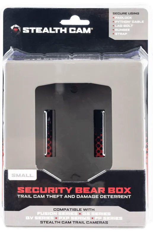 Stealth Cam STC-BB-SM Bear Security Box Fits Fusion/QS/QV/PX/GMAX/XV Camera Series Small Gray Powder Coated Steel