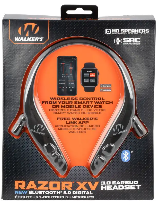 Walker‘s Razor XV 3.0 Headset with Bluetooth 25 dB Behind The Neck