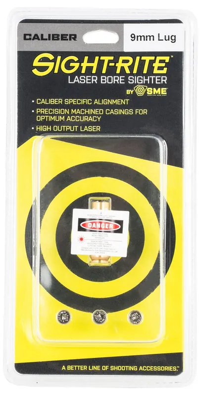 SME Sight-Rite, Laser Bore Sighting System, 9mm, Brass