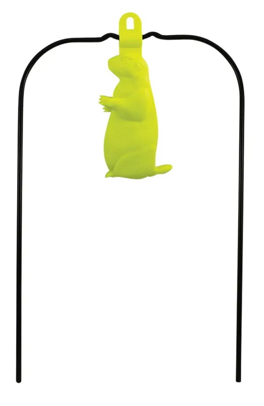 Birchwood Casey Ground Strike Hanging Prairie Dog Pistol/Rifle Rubber/Metal Yellow Prairie Dog Illustration Impact Enhancement Motion