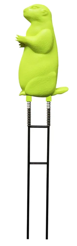 Birchwood Casey Ground Strike Prairie Chuck Pistol/Rifle Rubber/Metal Yellow Green Prairie Dog Illustration Impact Enhancement Motion