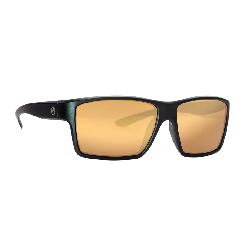 Magpul MAG1147-1-001-2030 Explorer Eyewear UV Resistant, Polarized Polycarbonate Bronze Gold Mirror Lens with Black Wraparound Frame for Adults