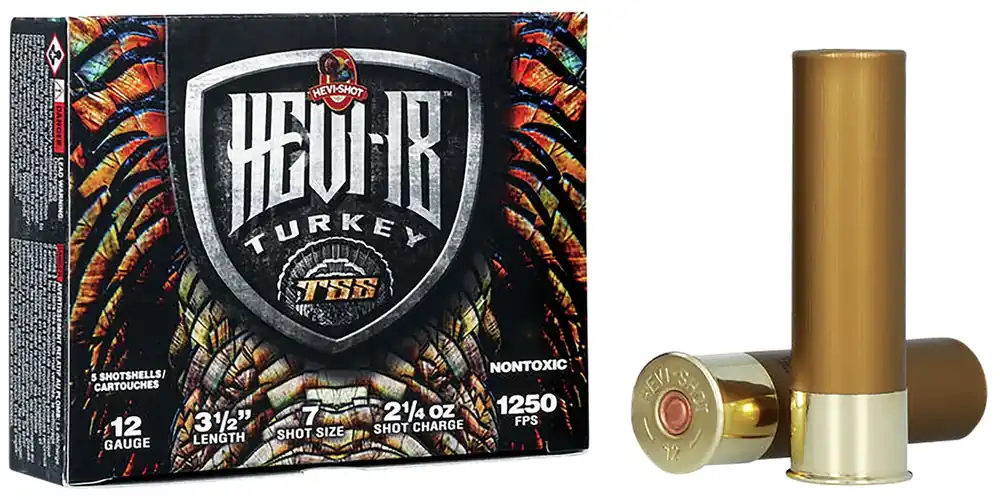 HEVI-Shot Hevi-18 TSS Turkey 12ga 3.5" 2-1/4oz 7 Tungsten Shot 5 Shells Per Box