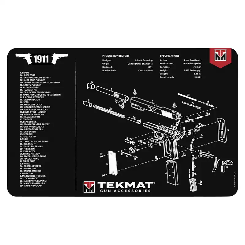 TekMat Cleaning Mat 1911 Parts Diagram