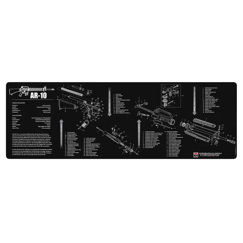 TekMat AR-10 Parts Diagram Cleaning Mat