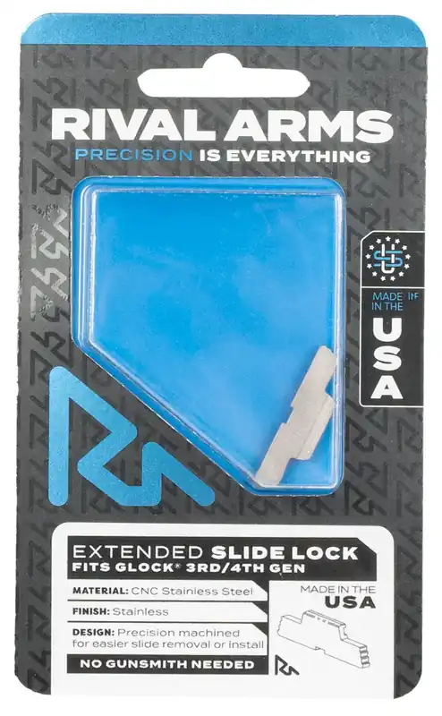 Rival Arms Slide Lock Extended Stainless Steel for Glock Gen3-4