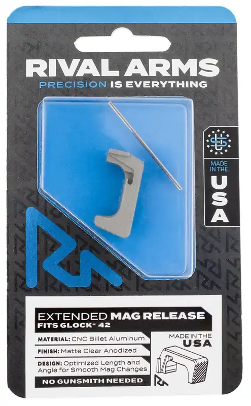 Rival Arms Magazine Release Extended Dark Gray Aluminum for Sig P320