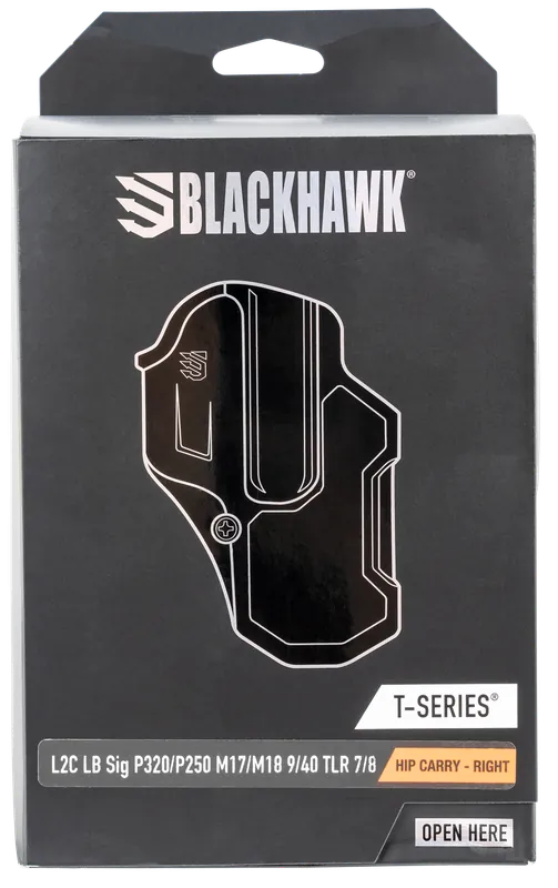 Blackhawk 410261BKR T-Series L2C Light Bearing Black Polymer OWB Sig P320,P250,M17,M18 w/TLR 7/8 Right Hand