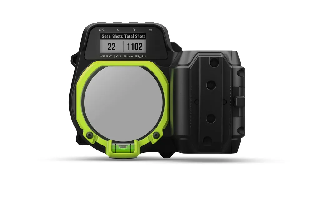 Garmin Xero A1 Bow Sight Black/Green 300 yds Range Right Hand User Compatible With Garmin GPS Devices Features Digital Laser Rangefinder