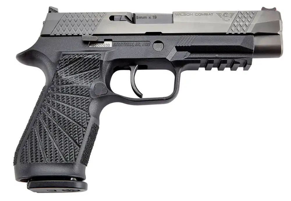 Wilson Combat P320 9mm Luger Pistol 4.70" Black DLC Steel Slide SIGWCP320FPBATC