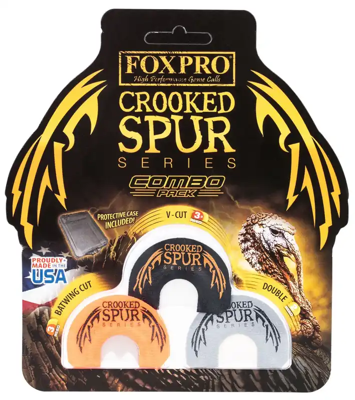 Foxpro Crooked Spur Combo Pack Diaphragm Call Double/3.5 Reed Turkey