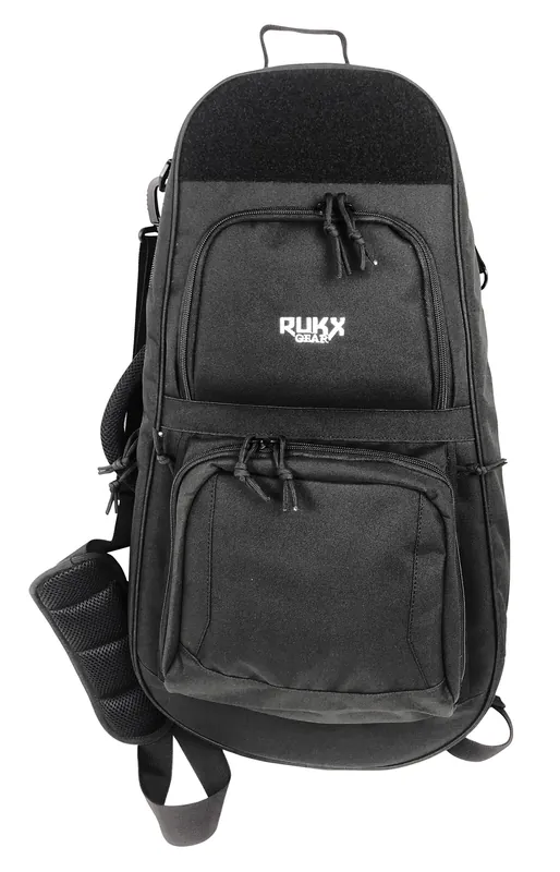 Rukx Gear Discrete AR-Pistol Backpack Water Resistant Black 600D Polyester with Elastic Keeper Strap Ends & Detachable Buckles 13.70 x 4.70" x 25.50" Exterior Dimensions"