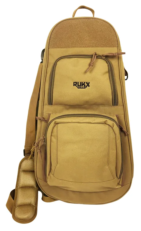 Rukx Gear Discrete AR-Pistol Backpack Water Resistant Tan 600D Polyester with Elastic Keeper Strap Ends & Detachable Buckles 13.70 x 4.70" x 25.50" Exterior Dimensions"