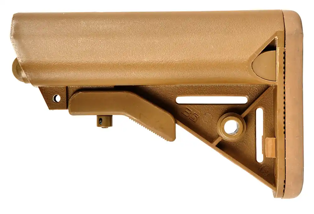B5 Systems Enhanced SOPMOD Stock Coyote Brown Synthetic for AR-15, M4 with Mil-Spec Receiver Extension (Tube Not Included)