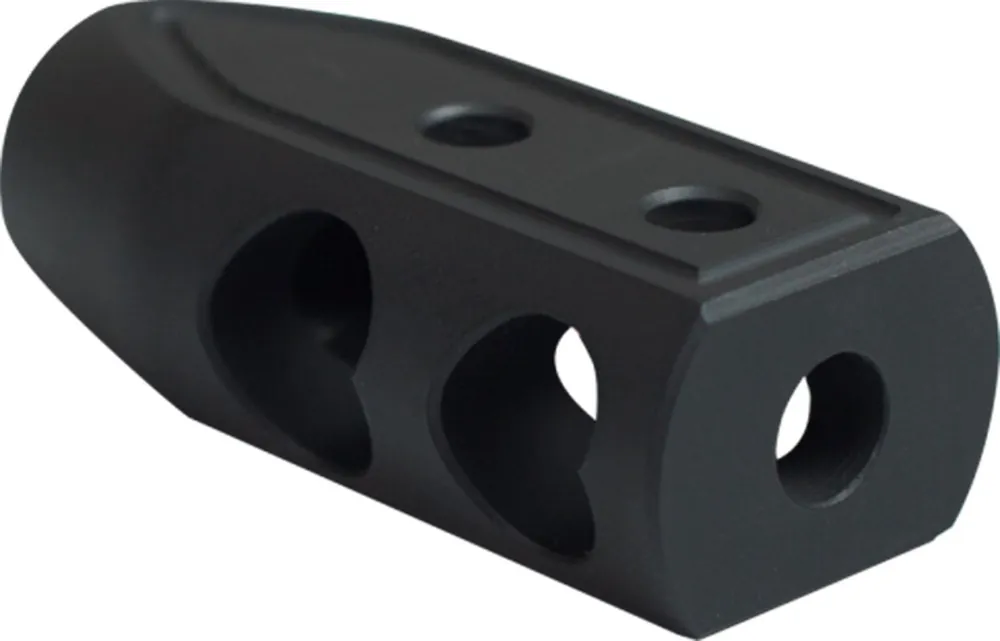 Timber Creek Outdoors Heart Breaker Muzzle Brake Black Cerakote with 1/2"-28 tpi Threads for 223 Rem AR-Platform