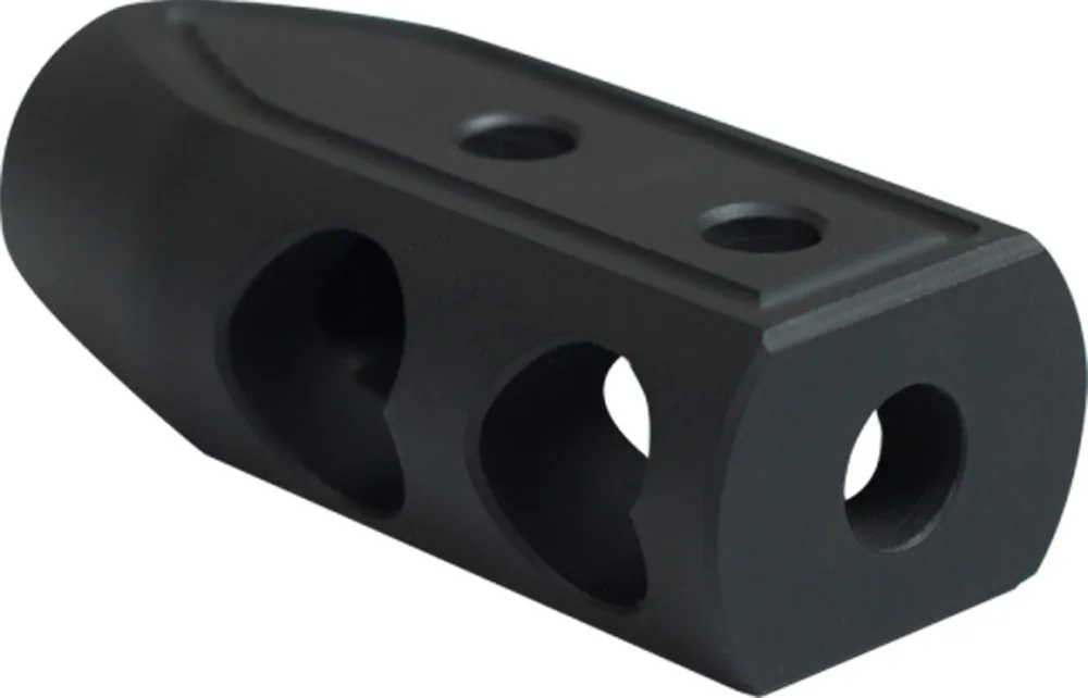 Timber Creek Outdoors Heart Breaker Muzzle Brake Black Cerakote with 5/8"-24 tpi Threads for 6.5 Grendel AR-Platform