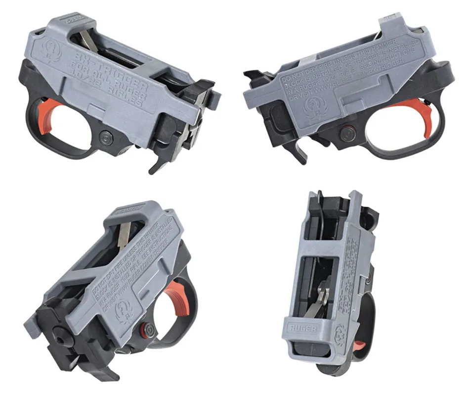 Ruger BX Trigger Curved Trigger with 2.75 lbs Draw Weight & Red Finish for Ruger 10/22, 22 Charger