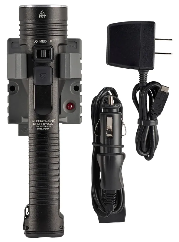 Streamlight Stinger 2020 Black Anodized Aluminum White LED 100/850/2000 Lumens 315 Meters Range