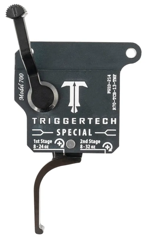 TriggerTech Special Two-Stage Flat Trigger with 1-3.50 lbs Draw Weight & Matte Gray w/Black Parts Finish for Remington 700 Right