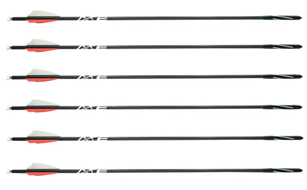 Axe Crossbows AX10001 Axe Bolts Black/Red/White 17.50" Aluminum 6 Per Pkg