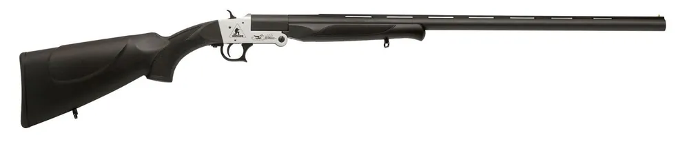 Dickinson Ranger 20 Gauge with 28" Matte Black Barrel, 3" Chamber, 1rd Capacity, Silver Metal Finish & Black Synthetic Stock Right Hand (Full Size)