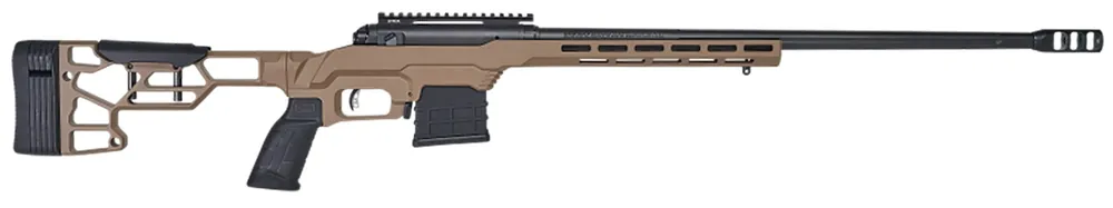 Savage Arms 110 Precision 300 Win Mag 5+1 24", Matte Black Rec/Barrel, Flat Dark Earth Cerakote MDT LSS XL Chassis LH 57697